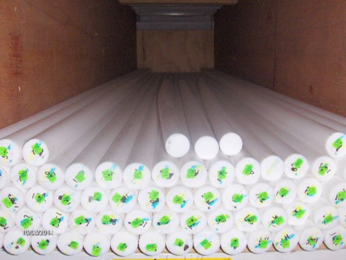 Barra extruida de ptfe virgen